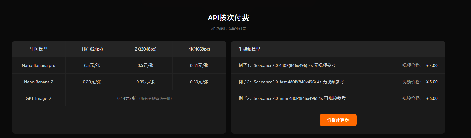 收费 API